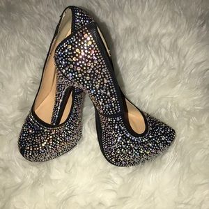 Rhinestone high heels✨